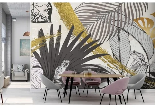 Tropical Leaves Nature Design Luxury Wallpaper-0313 2