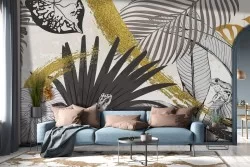 Tropical Leaves Nature Design Luxury Wallpaper-0313