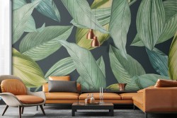 Carta da Parati foglie verdi-0314