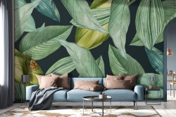 Carta da Parati foglie verdi-0314