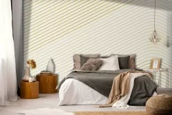 Carta da Parati righe gialle design-0315