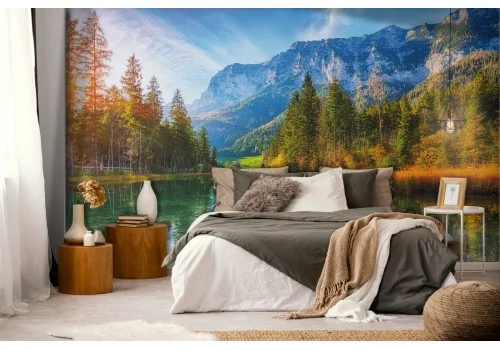 Wallpaper lake in the forest nature landscape-0321