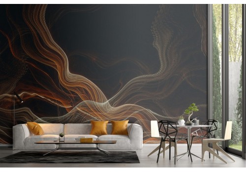 Abstract wave wallpaper futuristic smoke design