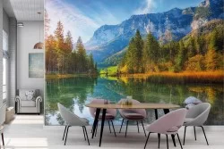 Wallpaper lake in the forest nature landscape-0321