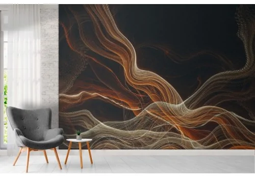Abstract wave wallpaper futuristic smoke design 2