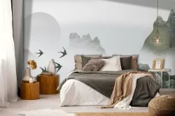 Wallpaper Mountain Oriental Illustration-0327