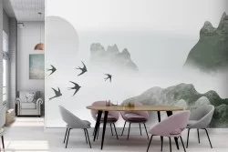 Wallpaper Mountain Oriental Illustration-0327