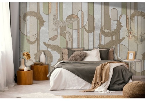 Wallpaper refined geometric vintage decoration-0329