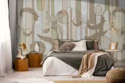 Carta da Parati decorazione raffinata geometrica vintage-0329