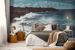 Carta da Parati Onde mare spiaggia paesaggio-0334