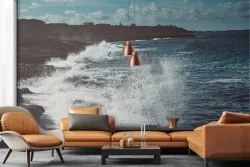 Carta da Parati Onde mare spiaggia paesaggio-0334