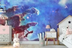 Carta da Parati galassia universo illustrazione bambini