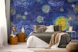 Van Gogh Starry Night Sky Wallpaper-0337