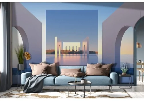 3D Architecture Wallpaper modern design-0340