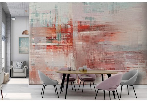 Wallpaper plaster surface red and pink-0345