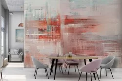 Carta da Parati superficie intonaco rosso e rosa-0345