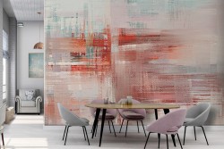 Wallpaper plaster surface red and pink-0345