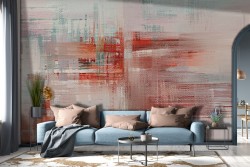 Wallpaper plaster surface red and pink-0345