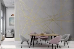 Geometric decoration wallpaper gold stripes luxury-0351