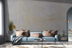 Geometric decoration wallpaper gold stripes luxury-0351