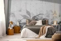 Wallpaper nature leaves vintage design-0363