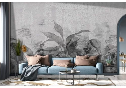 Carta da Parati foglie natura design vintage-0363 2