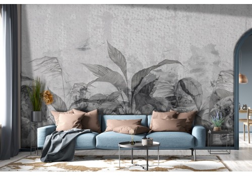 Wallpaper nature leaves vintage design-0363 2