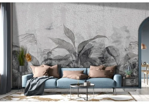 Wallpaper nature leaves vintage design-0363 2