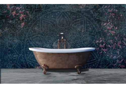 Vintage oriental mandala blue wallpaper and wall stickers