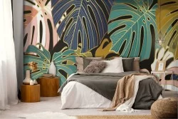 Carta da Parati Foglie Tropicale