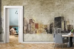 Wallpaper Paintings and Watercolors Vintage City