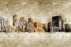 Wallpaper Design and Styles City Maps Transportation Paintings and Watercolors Vintage City