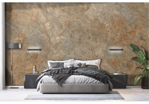 Antracite Gold Marble Cement Wallpaper -a1