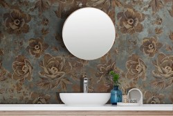 Adhesive Wallpaper Vintage Rustic Artistic Flowers