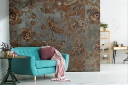 Vintage floral retro artistic wallpaper