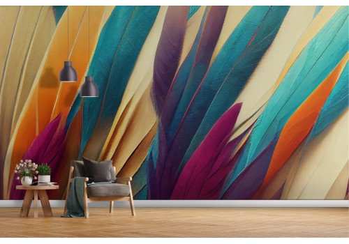 Artistic wallpaper colored pens