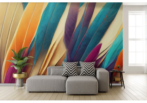 Artistic wallpaper colored pens 2