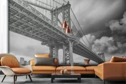 New York Brooklyn Adhesive Wallpaper