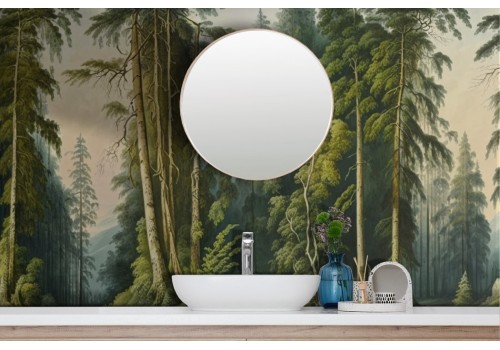 Retro Forest Woodland Wallpaper 2