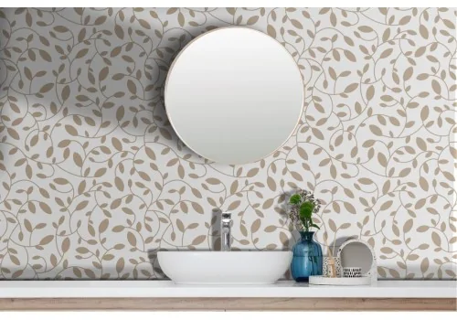 Floral wallpaper gold leaves 2