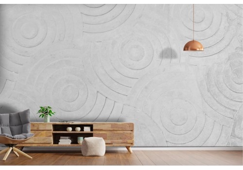 Circular troweled concrete wallpaper 2