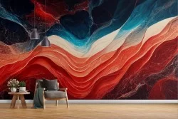 Carta da parati Astratta colorata onde