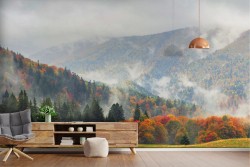 Carta da Parati Foreste e Alberi Montagna Prati e colline