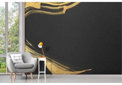 Artistic abstract gold wallpaper 2