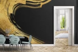 Artistic Abstract Gold Wallpaper