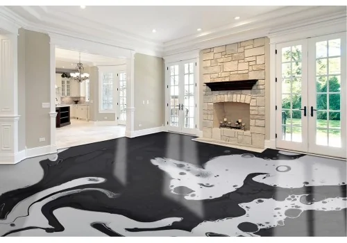 Carta da Parati effetto vernice design moderno bianco e nero