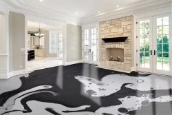 Carta da Parati effetto vernice design moderno bianco e nero