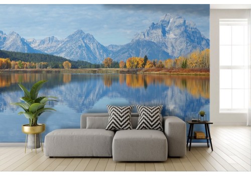 Carta da parati Montagne e Lago Blue 2