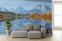 Adhesive Wallpaper Mountains and Blue Lake