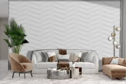 Adhesive Wallpaper with Minimal Geometric Stripes